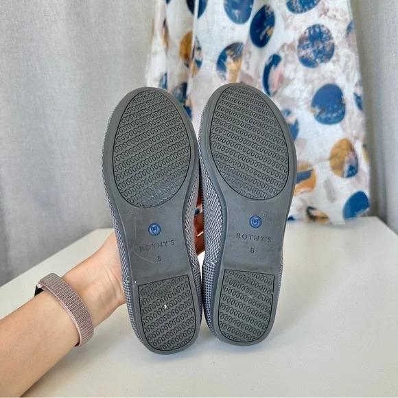 Rothy's 220 mm Birdseye Gray Rubber Round Toe Flats Size 6 - Picture 9 of 11